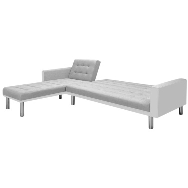  Угловой диван-ткань 218 x 155 x 69 см Белый и серый
