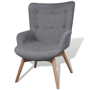 Кресло с серой тканью для ног