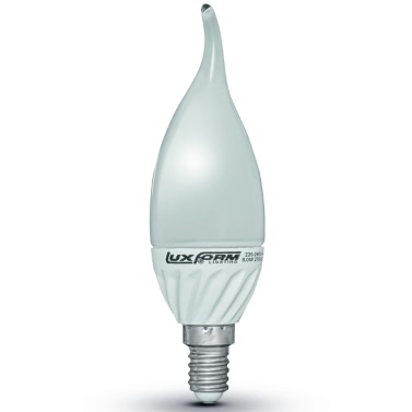 Luxform Set of 4 Flame Shaped LED Light Bulbs E14 5 W 2700 K