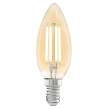 EGLO Vintage Style LED Light Bulb E14 C37 Amber 11557