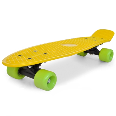Ретро скейтборда с желтой Top Green Wheels 6.1 
