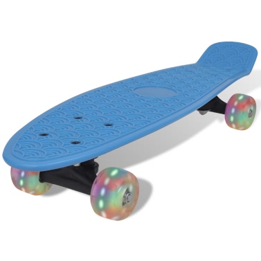 Синий Ретро скейтборд со светодиодной Wheels