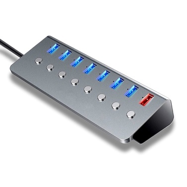 Многофункциональный 8-портовый USB-концентратор USB-преобразователь-удлинитель с 7-ю портами расширения USB3.0 1 порт для зарядки Независимые переключатели Штекер США