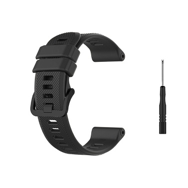 Сменный силиконовый ремешок для часов унисекс 22 мм с отверткой, черная пряжка, совместим с часами GARMIN Forerunner 745, черный