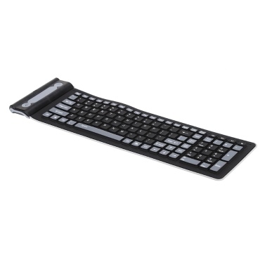 Беспроводная клавиатура 2.4G, 107 клавиш, портативная складная мягкая силиконовая пылезащитная клавиатура для настольного компьютера, ноутбука, Plug and Play