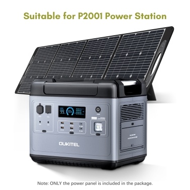Портативная электростанция OUKITEL P2001E 2000 Вт Аккумулятор с чистой синусоидой + PV200 200 Вт Складная солнечная панель для дома На открытом воздухе Кемпинг Поддержка аварийного резервного питания ИБП с освещением