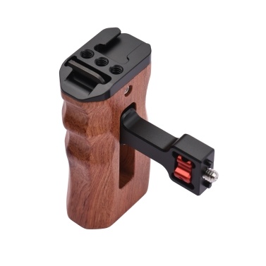Регулируемая деревянная ручка для кожуха камеры Левая / правая рукоятка Винт 1/4 дюйма Крепление в стиле ARRI с креплением для холодного башмака Мини-гаечный ключ, совместимый с видеокамерой SmallRig