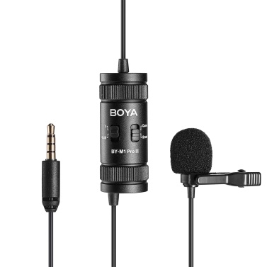 BOYA BY-M1 Pro II Универсальный микрофон на клипсе Всенаправленный конденсаторный петличный микрофон