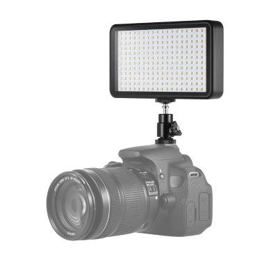 Andoer Ultra-thin 3200K/6000K Dimmable Studio Video Photography LED Light Panel Lamp 228pcs Beads for Canon Nikon DSLR Camera DV Camcorder