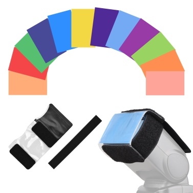 12 универсальных гелевых вспышек для камеры, светофильтры, фильтр для коррекции цвета, набор фильтров для вспышки, простая установка