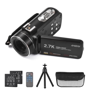 Andoer 2.7K Цифровая видеокамера Видеокамера DV Recorder 48MP 16X Цифровой зум 3,0-дюймовая сенсорная панель IPS