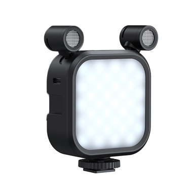 Многофункциональный карманный светильник для фотосъемки со светодиодной подсветкой и двумя микрофонами