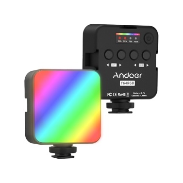 ANDOER T64RGB Карманный светодиодный светильник Мини-видеолампа RGB для фотосъемки