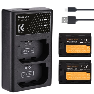 Комплект аккумуляторов и зарядного устройства для камеры K&F CONCEPT