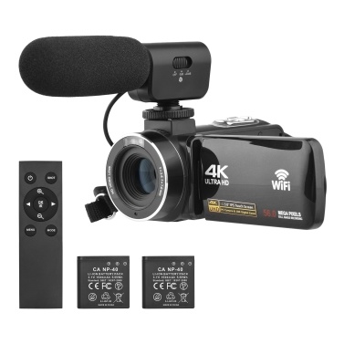 Цифровая видеокамера 4K 3,0-дюймовый сенсорный экран IPS Видеокамера Wi-Fi DV-рекордер 56MP 18-кратный цифровой зум