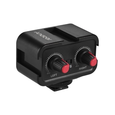 Андерский WS-VS двухканальный микрофонный микшерный адаптер для микшера и монтажная ступица для холодного крепления 3,5 мм стереовыход для Canon Nikon Sony DSLR Camera Camcorder