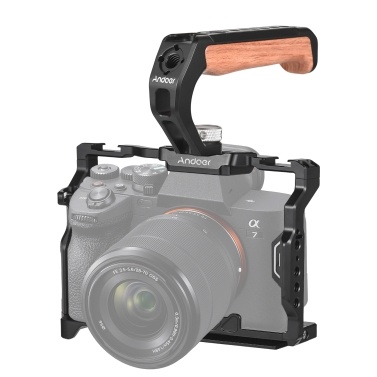 Клетка для камеры Andoer + комплект верхней ручки Видеоклетка для камеры из алюминиевого сплава