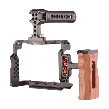 Комплект кожуха для камеры Andoer из алюминиевого сплава с верхней ручкой для видеооборудования, замена деревянной рукоятки для Sony A7R III / A7 II / A7III