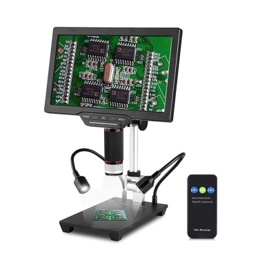 10,1-дюймовый ЖК-цифровой USB-микроскоп 1080P Монетный микроскоп 1-1600X 16MP Сенсорное управление Легкость с пультом дистанционного управления