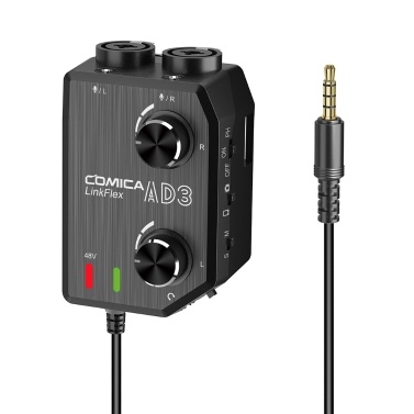 CoMica LINKFLEX AD3 Двухканальный звуковой предусилитель / адаптер / интерфейс XLR / 3,5 мм / 6,35 мм - 3,5 мм