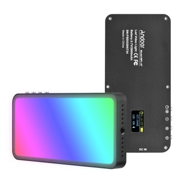 Портативная световая панель Andoer RGB LED Video Light 3000K-6500K Регулируемая яркость 30 спецэффектов CRI ≥95 для портретной видеозаписи Фотография продукта