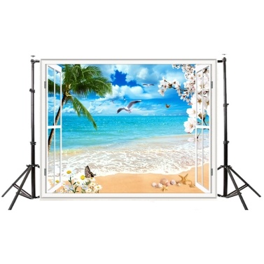 Summer Seascape Beach Dreamlike Haloes 3D Фотография Фоновый экран Фото Видео Фотография Студия Fabric Props Backdrop