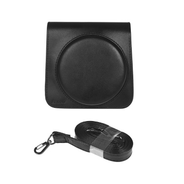 Andoer Защитный чехол Кожа PU сумка с регулируемым ремешком для Fujifilm Instax Square SQ6 Мгновенная пленочная камера Black