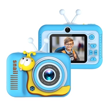 720P Детская камера с милым мультфильмом, цифровая камера, детская камера 20 МП, 4-кратный цифровой зум, 2,0-дюймовый экран, двойные объективы
