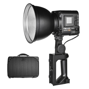 YONGNUO YNLUX100 Pro Компактный светодиодный светильник для видеосъемки COB, 120 Вт, заполняющий светильник для фотографий с батарейной ручкой NP-F, стандартный отражатель, чехол для переноски, адаптер питания