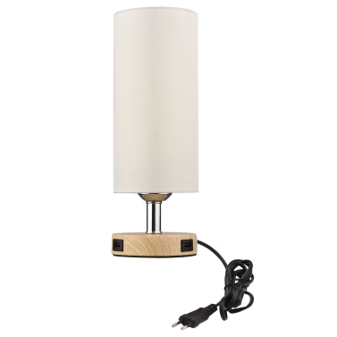Настольная лампа с сенсорным управлением Прикроватная настольная лампа со светодиодной лампой E26 Теплый белый свет Современная настольная лампа 2 USB-порта для спальни Гостиная