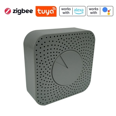 Tuya ZigBee Интеллектуальный монитор качества воздуха 5-в-1 Air Housekeeper HCHO/CO2/VOC/Детектор температуры/влажности Поддержка удаленного управления через приложение Функция сигнализации Совместимость с Alexa Google Home для домашнего офиса