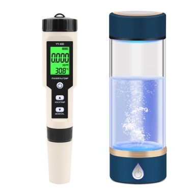 Цифровой PH ORP H2 TEM Ручка для проверки качества воды Монитор для анализа ATC 0-2400ppb Детектор генерации водородной воды Бутылка-генератор воды