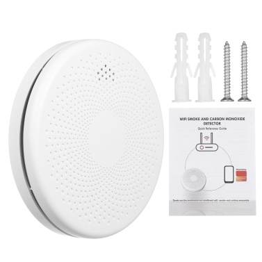 2-в-1 Wi-Fi детектор CO и дыма Интеллектуальный датчик тревоги для дома, спальни, гостиной, фабрики, отеля