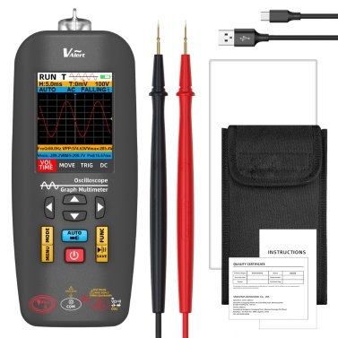 3-в-1 осциллограф-мультиметр, электрическая тестовая ручка, 2,8-дюймовый TFT-дисплей, портативный измерительный прибор, полоса пропускания 10 МГц с функцией хранения данных для DIY и электронных тестов