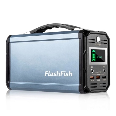 Портативная электростанция Flashfish G300 60000 мАч / 222 Вт-ч Солнечный генератор 300 Вт CPAP Аккумуляторная электростанция с несколькими режимами зарядки 6 режимов освещения для дома На открытом воздухе Кемпинг Аварийное резервное питание от батареи