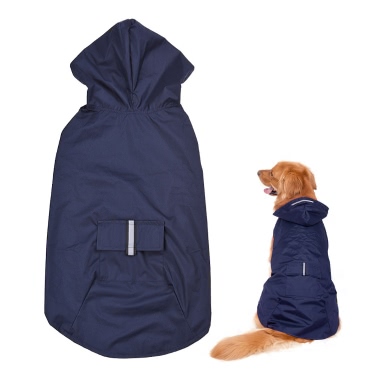 Светоотражающая собака с длинным рукавом Raincoat Rainwear с отверстием для поворота для средних крупных собак