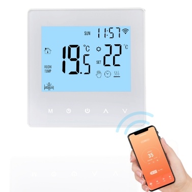 Смарт-термостат Tuya WiFi 3A Цифровой программируемый ЖК-дисплей Контроллер температуры подогрева пола Цифровой интеллектуальный настенный термостат для нагрева воды