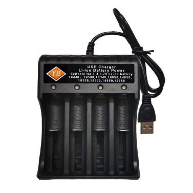 Аккумулятор 18650 Зарядное устройство USB 4 слота Литий-ионный аккумулятор 3,7 В Защита от перезарядки