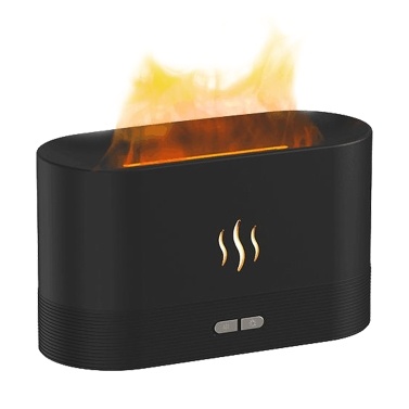 Моделирование Flame Mist Humidifier 2 Яркость Night Light Тихий прохладный настольный USB-увлажнитель