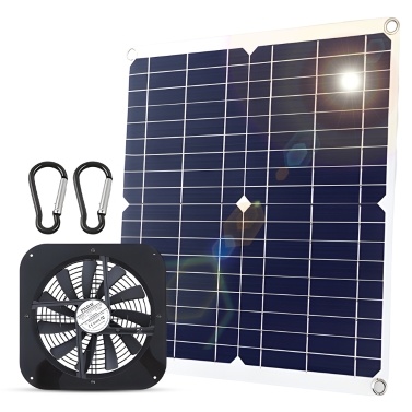 Вентилятор на солнечной энергии, 20 Вт, 10-дюймовый водонепроницаемый USB-вентилятор с солнечной панелью, вытяжной вентилятор, высокоскоростной воздушный поток, внешний комплект для курятников, теплиц, навесов, домиков для домашних животных, окон