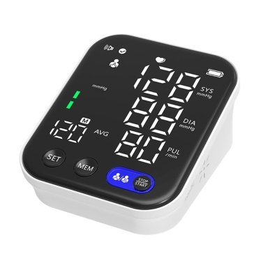 Мониторы артериального давления для домашнего использования - Манжета на плечо Экран со светодиодной подсветкой Цифровой монитор АД Автоматическое хранение данных в памяти устройства для измерения артериального давления До 240 показаний для двух пользователей (по 120 для каждого)
