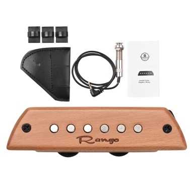 Rango RG-S3 Магнитный звукосниматель для акустической гитары Пассивный магнитный звукосниматель из древесины бука Без батареи / требуется сверление