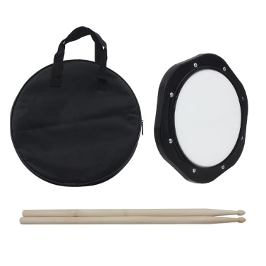 10-дюймовый барабан Практика Pad с Барабанные палочки сумка для обучения