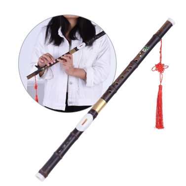Обнаруживаемый естественный черный бамбук Bawu Ba Wu Поперечный флейт трубы Музыкальный инструмент в G ключ для начинающих любителей музыки