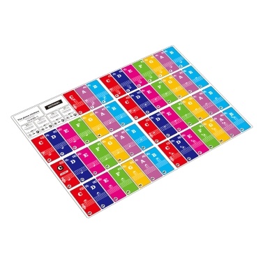 ампулы Piano Keyboard Stickers для 37/49/61/88 Key Keyboards Съемный красочный для начинающих для детей Обучение игре на фортепиано
