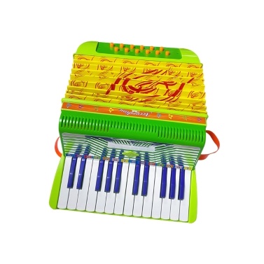 Мини-24-клавишный 12-басовый аккордеон из АБС-пластика с пряжкой Музыкальный инструмент для начинающих