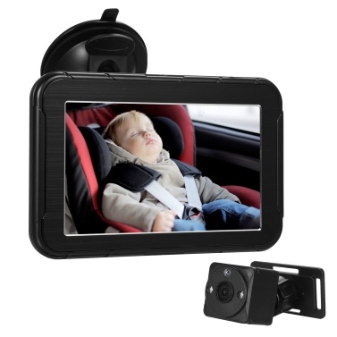 5-дюймовый HD 1080P автомобильный радионяня с камерой для детского автокресла, камерой заднего вида, обращенной назад