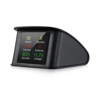 2,2-дюймовый универсальный GPS-дисплей на лобовом стекле с дисплеями, скоростью, высотой, напряжением, часами и другими сигналами тревоги превышения скорости/напряжения