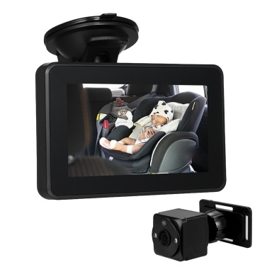 4,3-дюймовый HD 1080P автомобильный радионяня с камерой автомобильного сиденья, камера заднего вида, обращенная назад, с углом обзора 150 ° для детей, домашних животных