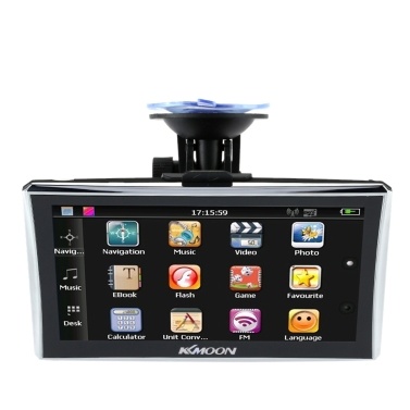 KKMOON 7-дюймовый HD-сенсорный экран Портативный GPS-навигатор 128 МБ ОЗУ 4 ГБ ПЗУ FM MP3 Воспроизведение видео Автомобильная развлекательная система с поддержкой спины + бесплатная карта